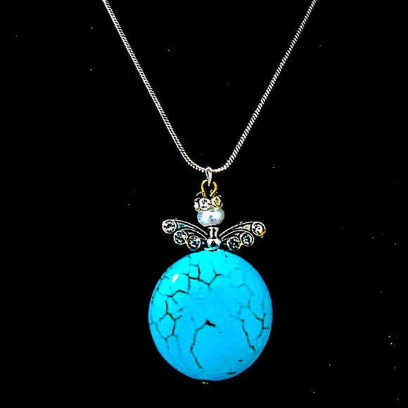 Fairytale Guardians Turquoise Handcrafted Necklace - Picture 1 of 5